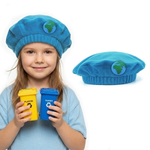BERET PLANETA ZIEMIA POLAR NIEBIESKI