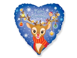 BALON FLEXMETAL RENIFER NIEBIESKI 18'' 46cm