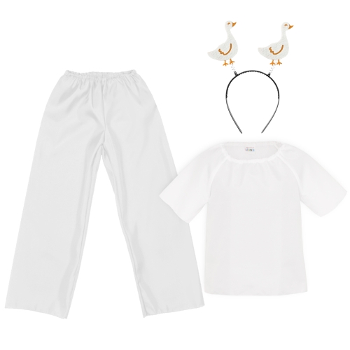 ZESTAW GĄSKA BIAŁY 116-128 3el
