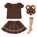 ZESTAW MIŚ BRĄZOWY 134-140 4el