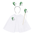ZESTAW KWIATEK PRZEBIŚNIEG FILCOWY BIAŁO-ZIELONY XL 4el