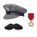 ZESTAW PIŁSUDSKI SZARO-CZARNY 3el