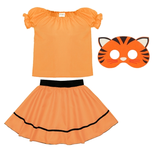 ZESTAW TYGRYSEK POMARAŃCZOWY 116-128 3el