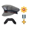 ZESTAW PIŁSUDSKI SZARO-CZARNY 4el