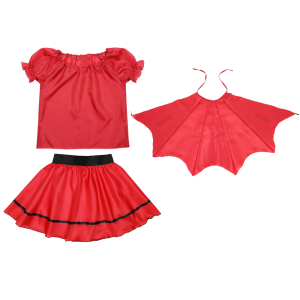 ZESTAW DIABEŁEK CZERWONY 134-140 3el