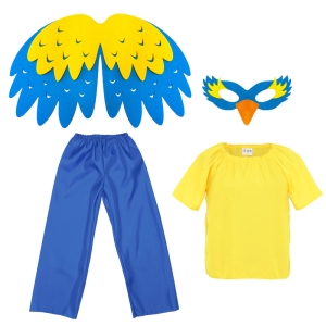ZESTAW PAPUGA NIEBIESKO-ŻÓŁTY 134-140 4el