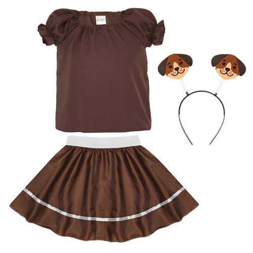 ZESTAW PIESEK BRĄZOWY 116-128 3el