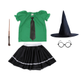 ZESTAW SLYTHERIN ZIELONO-CZARNY 116-128 6el