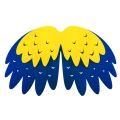 ZESTAW SIKORKA GRANATOWO-ŻÓŁTY 98-110 4el