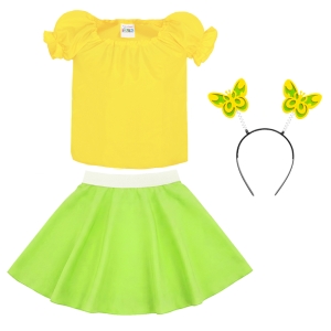 ZESTAW MOTYLEK ZIELONO-ŻÓŁTY 116-128 3el