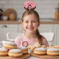 OPASKA DONUT PĄCZEK FILCOWA BRĄZOWO-RÓŻOWA