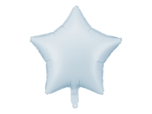 BALON GWIAZDA MATOWY BŁĘKITNY 19" 48cm