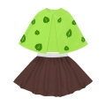 ZESTAW DRZEWO ZIELONO-BRĄZOWY 146-158 2el