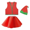 ZESTAW ELF CZERWONY 116-128 3el