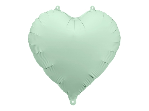 BALON SERCE MATOWY MIĘTOWY 18" 45cm