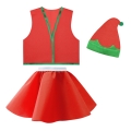 ZESTAW ELF CZERWONY 116-128 3el