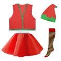 ZESTAW ELF CZERWONY 116-128 4el