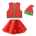 ZESTAW ELF CZERWONY 116-128 3el