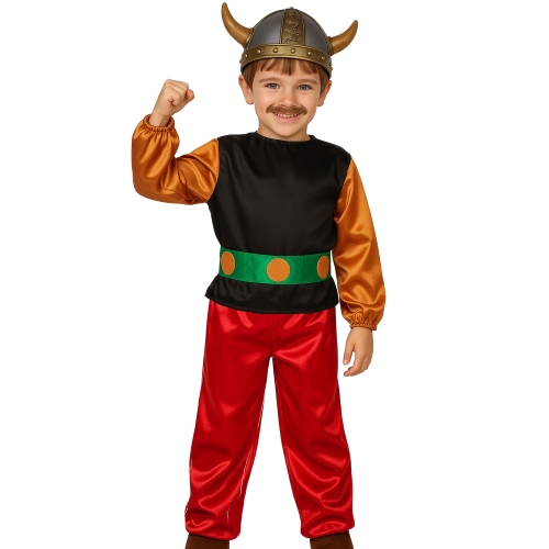 STRÓJ ASTERIX CZARNO-CZERWONY 125-135