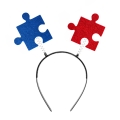 ZESTAW PUZZELKI CZERWONO-NIEBIESKI 116-128 3el