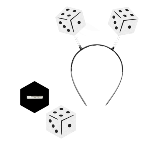 ZESTAW KOSTKA DO GRY BIAŁY 2el