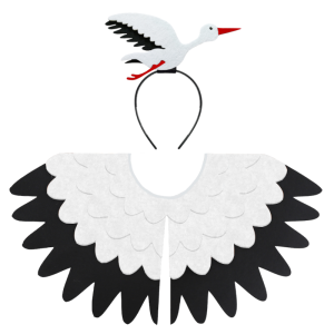 ZESTAW BOCIAN BIAŁO-CZARNY 3el