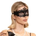 MASKA WENECKA BROKAT ORNAMENTY CZARNA