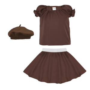 ZESTAW BERET BRĄZOWY 98-110 3el