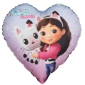 BALON PARTY DECO KOCI DOMEK GABI SERCE FIOLETOWY 18'' 45cm