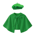 ZESTAW PELERYNA I BERET ZIELONY L/XL 2el