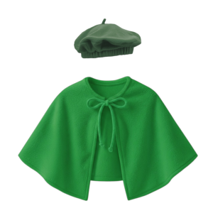 ZESTAW PELERYNA I BERET CIEMNOZIELONY S/M 2el