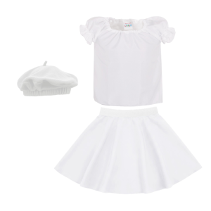 ZESTAW BERET BIAŁY 98-110 3el