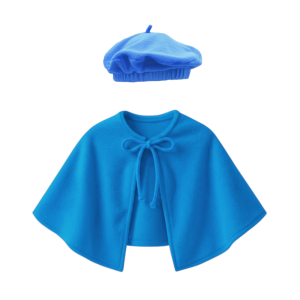 ZESTAW PELERYNA I BERET NIEBIESKI L/XL 2el