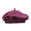 ZESTAW BERET BORDOWO-RÓŻOWY 116-128 3el