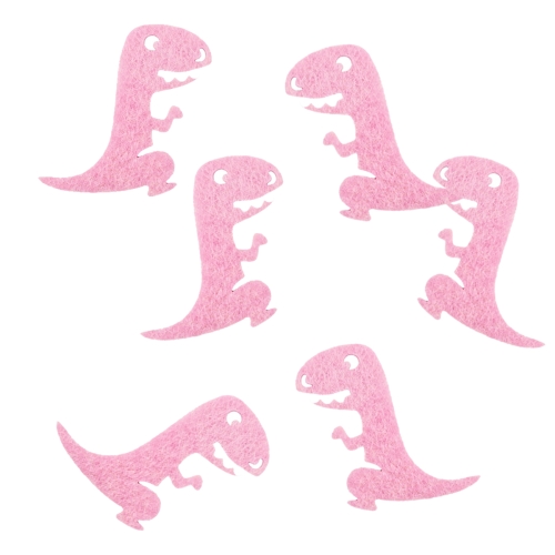 ZESTAW FRONTÓW DINOZAURY FILCOWE RÓŻOWE 6szt