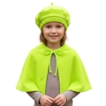 ZESTAW PELERYNA I BERET JASNOZIELONY L/XL 2el