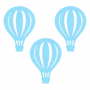 ZESTAW MAXI FRONTÓW BALON KOSZOWY FILCOWY BŁĘKITNY 51x35cm 3szt