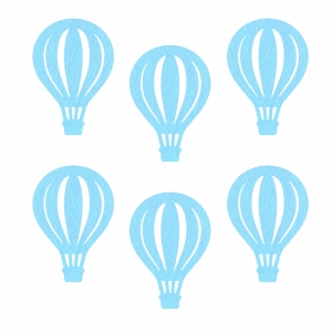 ZESTAW MAXI FRONTÓW BALON KOSZOWY FILCOWY BŁĘKITNY 51x35cm 6szt