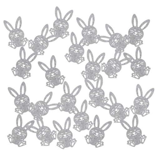 ZESTAW FRONTÓW KRÓLICZKI FILCOWY SZARY 7,5cm 24szt