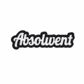EMBLEMAT NAPIS ABSOLWENT FILCOWY CZARNO-BIAŁY 10x2cm