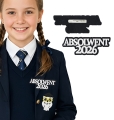 PRZYPINKA NAPIS ABSOLWENT 2026 FILCOWY CZARNO-BIAŁY 10x4cm
