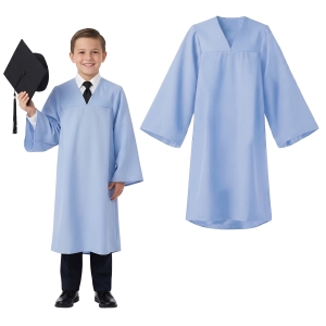 TOGA ABSOLWENTA PONGEE BŁĘKITNA 116-128
