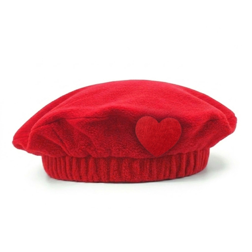 BERET SERCE POLAR CZERWONY