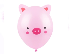 BALONY RÓŻOWE ŚWINKA 30cm 3szt