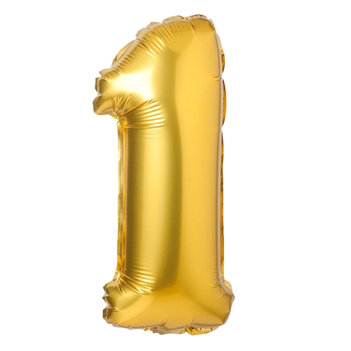 BALON CYFRA 1 ZŁOTY 91cm