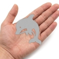 FRONT DELFIN FILCOWY SZARY 6x7cm
