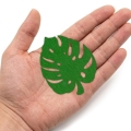 FRONT LIŚĆ MONSTERA FILCOWY ZIELONY 6,5x5cm