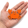 FRONT KRAB FILCOWY POMARAŃCZOWY 6,5x5,5cm