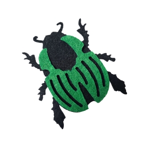 EMBLEMAT KARALUCH Z PODKŁADEM FILCOWY CZARNO-ZIELONY 6x5cm
