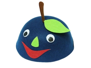 CZAPKA JAGÓDKA RUCHOME OCZY GRANATOWA
